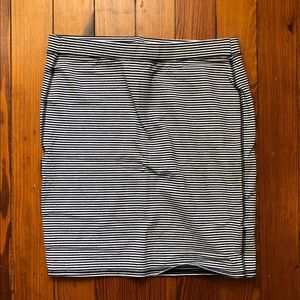 Blue & White cotton pencil skirt